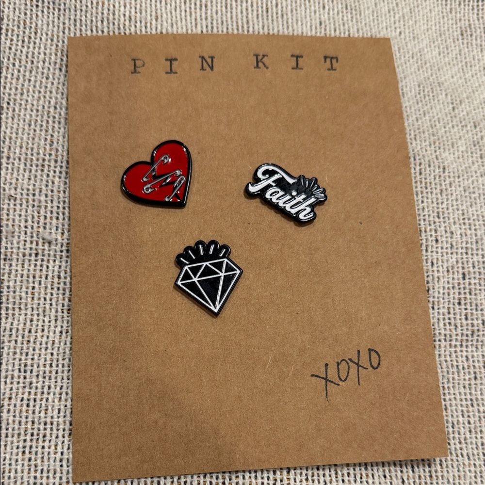 Heart, Faith, and Diamond Pin Kit